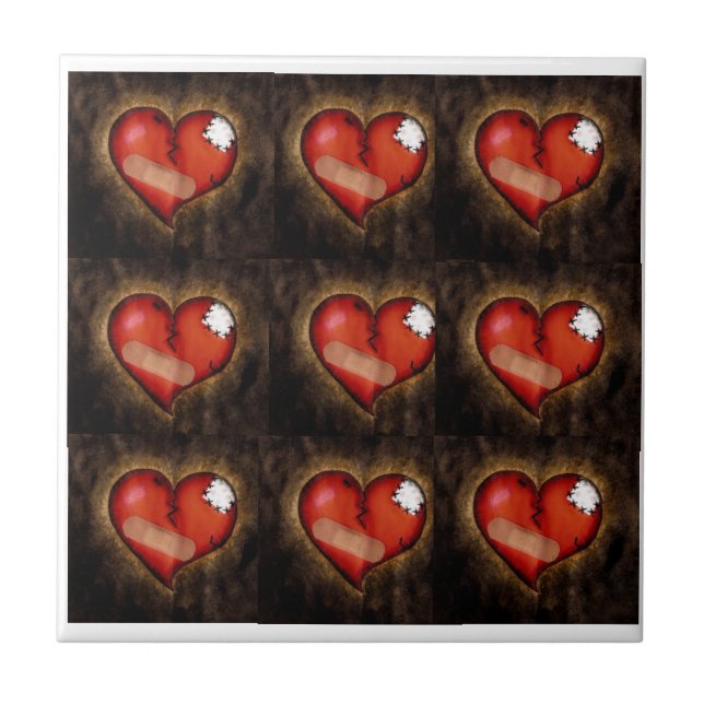 Carreau En Céramique Coeur cassé/Carreau de coeur réparateur (Devant)