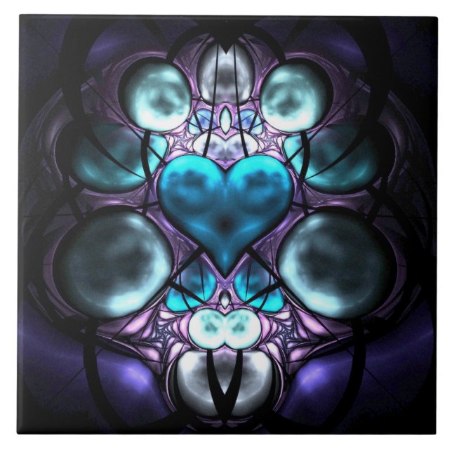 Carreau En Céramique Coeur enchanté (Devant)