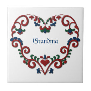 Carreau En Céramique Coeur fait sur commande personnalisé par Norvégien