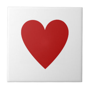 Carreau En Céramique Coeur rouge