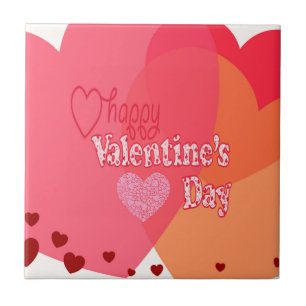 Carreau En Céramique Coeurs de la Saint Valentin