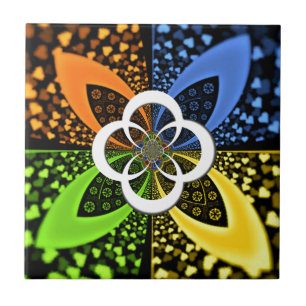 Carreau En Céramique Coeurs Iridescente Polka sans soudure Point Art Ab