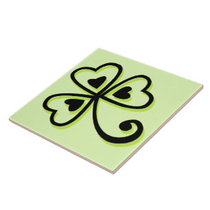Carreau En Céramique Coeurs shamrocks