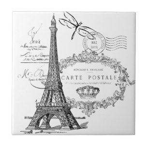 Carreau En Céramique collage de la tour Eiffel