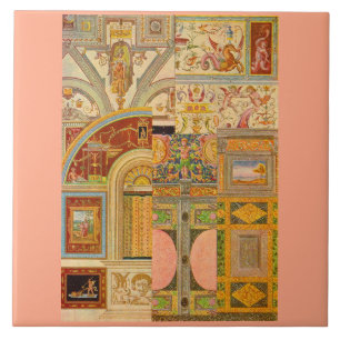 Carreau En Céramique collage de motifs italiens baroques