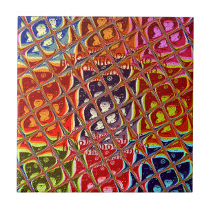 Carreau En Céramique Collection Abstraite de couleurs de Noël.