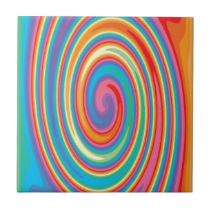 Carreau En Céramique Colorful pinwheel design