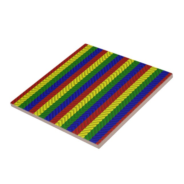 Carreau En Céramique Coloris primaires Herringbone (Côté)
