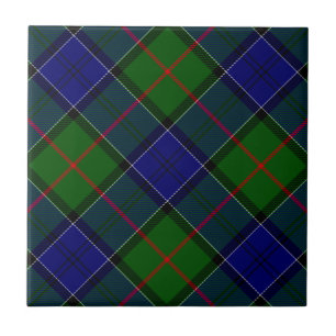 Carreau En Céramique Colquhoun tartan bleu vert plaid
