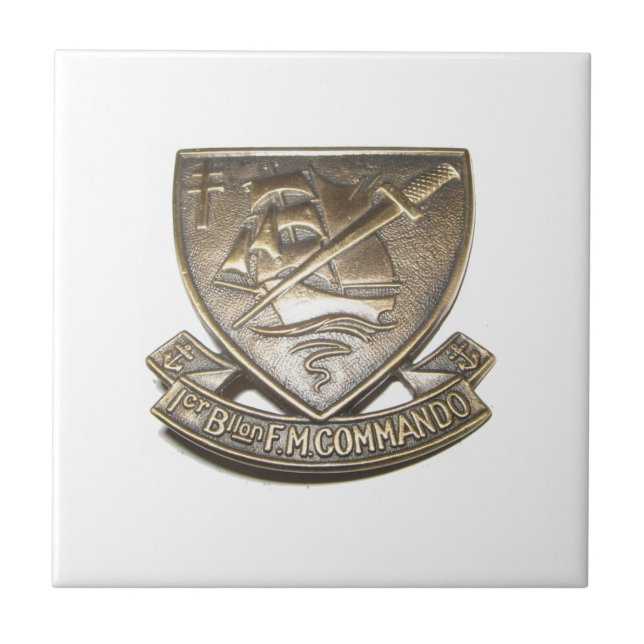 Carreau En Céramique Commando Kieffer - Insigne 1er BFMC (Devant)