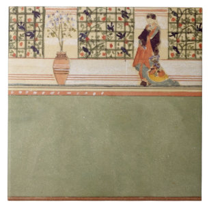 Carreau En Céramique Conception Anglo-Japonaise de mur, c.1860 (la