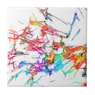 Carreau En Céramique Conception colorée abstraite