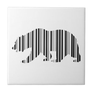 Carreau En Céramique Conception de motif de code-barres de l'OURS DORÉ 