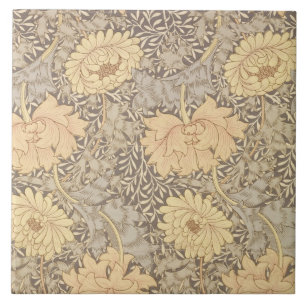 Carreau En Céramique Conception de papier peint de "chrysanthème", 1876