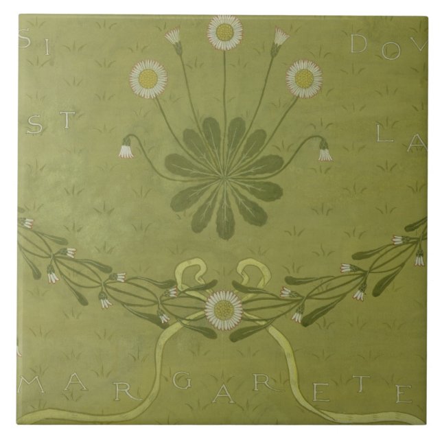 Carreau En Céramique Conception de papier peint "de Margarete de La", (Devant)