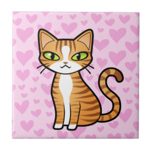 Carreau En Céramique Concevez votre propre chat de bande dessinée (les