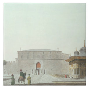 Carreau En Céramique Constantinople : Carré de Haghia Sophia montrant