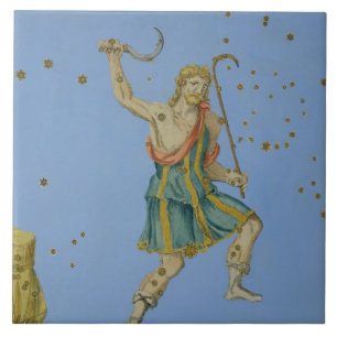 Carreau En Céramique Constellation de Bootes, de "Uranometria" par Joh