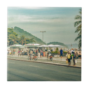 Carreau En Céramique Copacabana Sidewalk Rio de Janeiro Brésil
