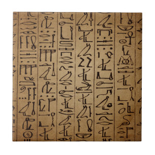Carreau En Céramique Copie égyptienne vintage de papier de hiéroglyph