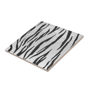 Carreau En Céramique Copie noire et blanche de tigre