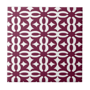Carreau En Céramique Copie victorienne marron de dentelle