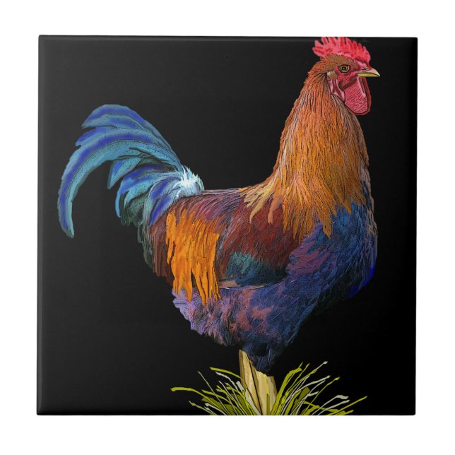 Carreau En Céramique Coq (Devant)