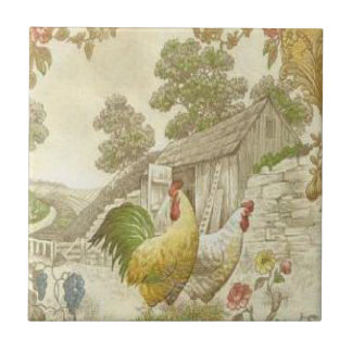 Carreau En Céramique Coq français vintage de pays/carreau de céramique