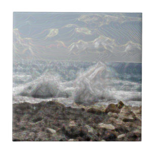 Carreau En Céramique Corail et vagues