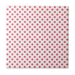 Carreau En Céramique Coral rose Pois par Shirley Taylor