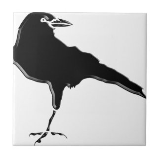 Carreau En Céramique Corbeau noir rustique gothique oiseau