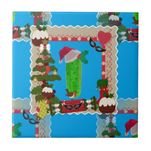 Carreau En Céramique cornichon de Noël