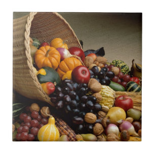 Carreau En Céramique Cornucopia, Corne de l'abondance