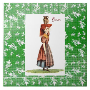Carreau En Céramique Costume traditionnel de Gallois - Gower