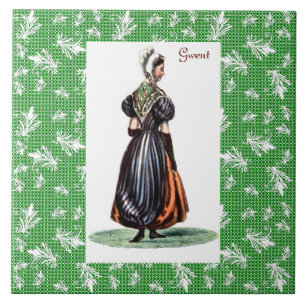 Carreau En Céramique Costume traditionnel de Gallois - Gwent