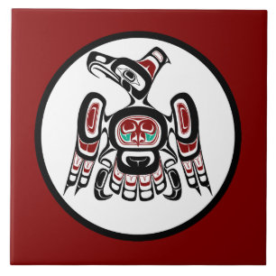 Carreau En Céramique Côte Pacifique du nord-ouest Kaigani Thunderbird