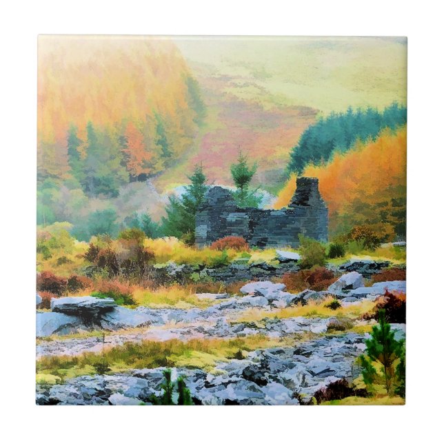 CARREAU EN CÉRAMIQUE COTTAGES WALES (Devant)