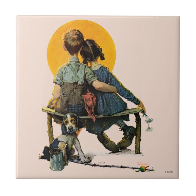 Carreau En Céramique Coucher du soleil (Devant)