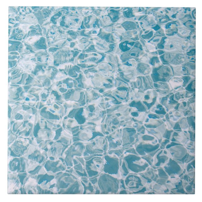 Carreau En Céramique Couleur d'eau bleue (Devant)