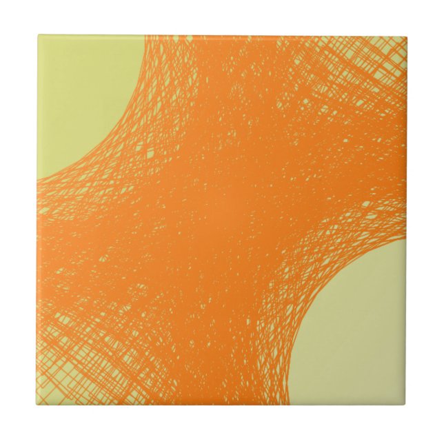 Carreau En Céramique couleur orange funky (Devant)