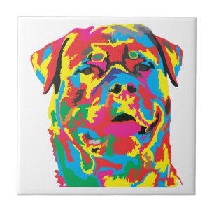 Carreau En Céramique couleur rottweiler