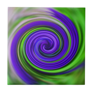 Carreau En Céramique Couleur violet vert perlées Carrelage d'art Abstra
