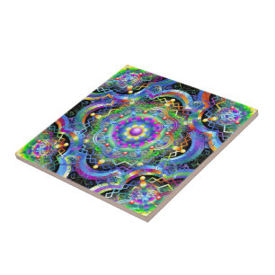 Carreau En Céramique Couleurs d'univers de mandala