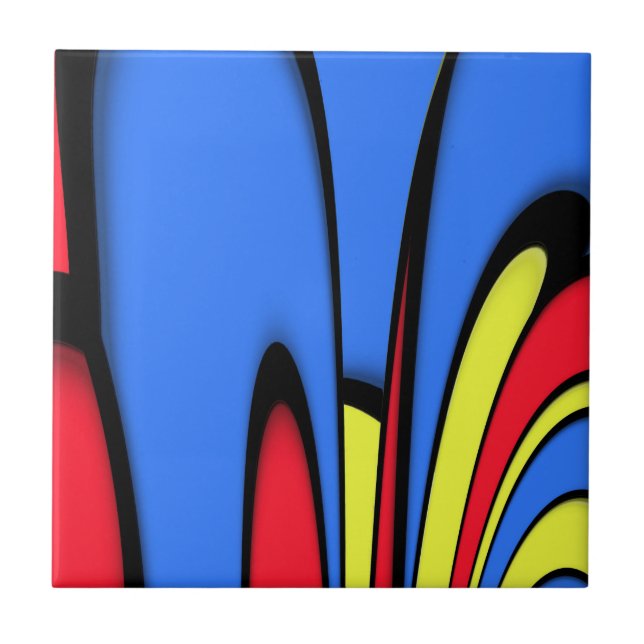 Carreau En Céramique Couleurs Festives (Devant)