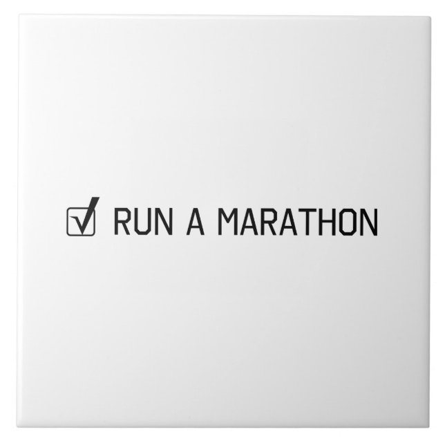 Carreau En Céramique Courez un marathon (Devant)