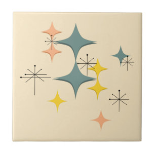Carreau En Céramique Coutume atomique moderne d'Eames Starbursts de la