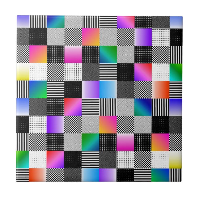 Carreau En Céramique Couture de Mondrian (Devant)