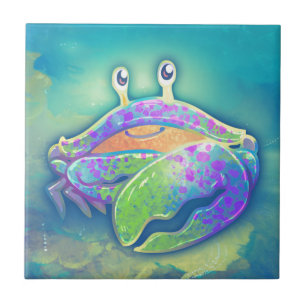 Carreau En Céramique Crabe de sourire mignon