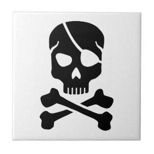 Carreau En Céramique Crâne de pirate