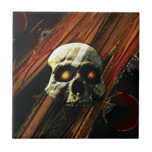 Carreau En Céramique Crâne foncé